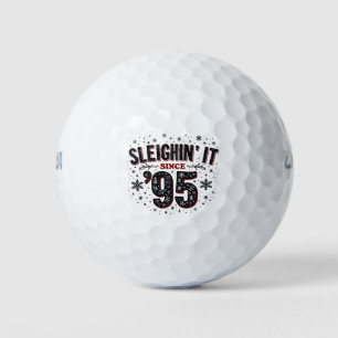 Sleighing It Since 1995 Birthday Christmas Lovers Golf Balls