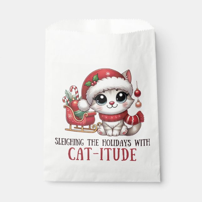 Sleighing the Holidays with Catitude Favour Bags (Front)