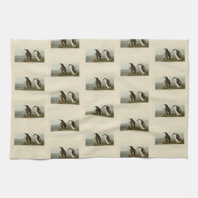 Slender-billed Guillemot, Audubon Birds of America Tea Towel (Horizontal)