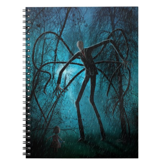 Slender Man and the Lost Soul Spiral Notebook (Front)