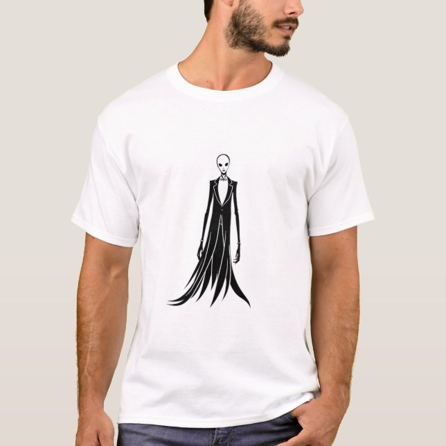 slender man basic legend myth T-Shirt (Front)