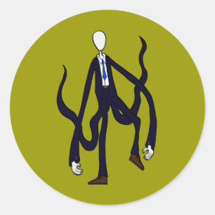 Slender Man - Book of Monsters Halloween Classic Round Sticker