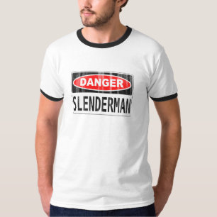 Slender Man Danger Signboard T-Shirt
