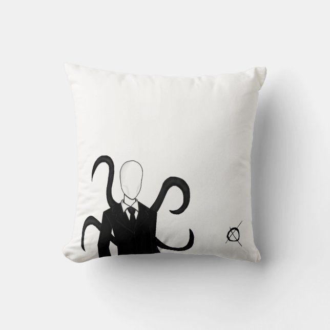 Slenderman Throw Pillow (Front)