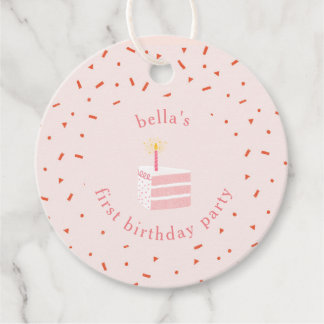 Slice Of Birthday Cake Favour Tags