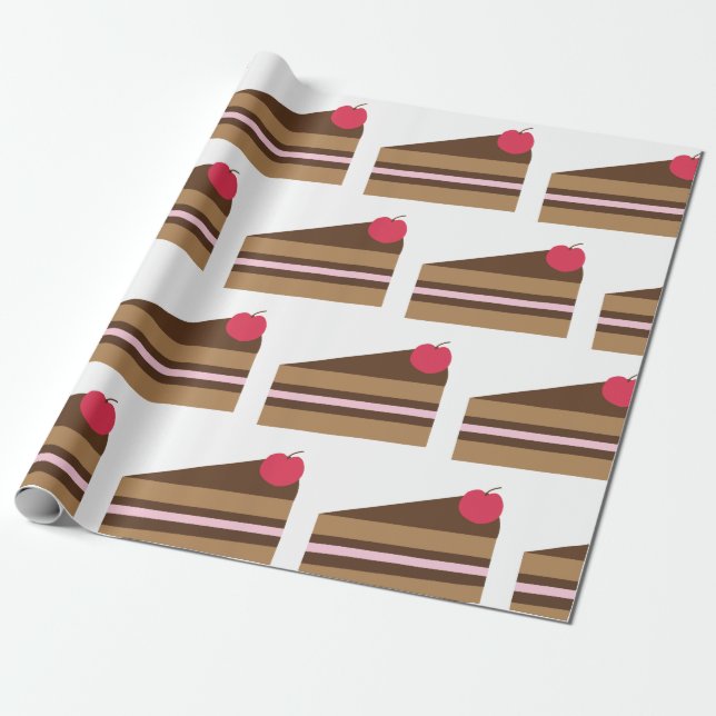 Slice Of Cake Wrapping Paper (Unrolled)