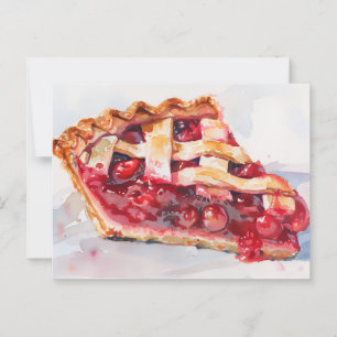 Slice of Cherry Pie Postcard