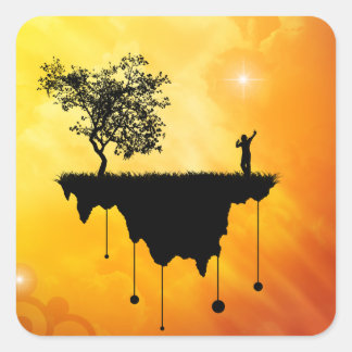 Slice of Earth Square Sticker