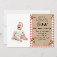 Slice of fun 1st Birthday with photo 