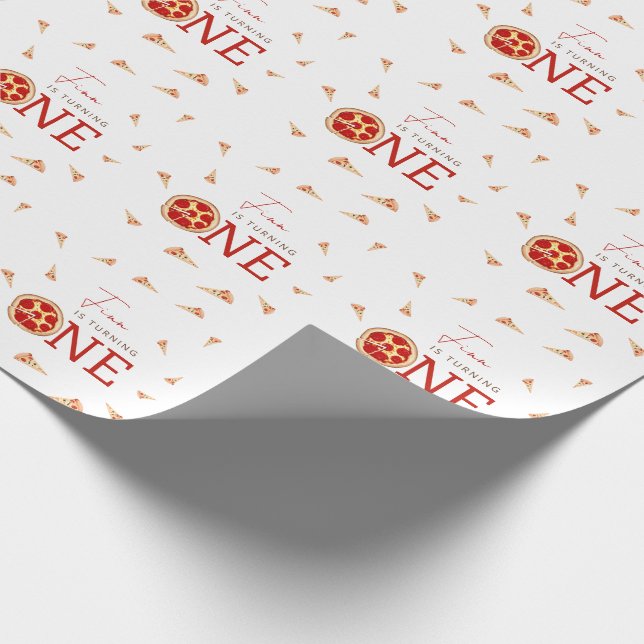 Slice Of Fun 1st Birthday  Wrapping Paper (Corner)