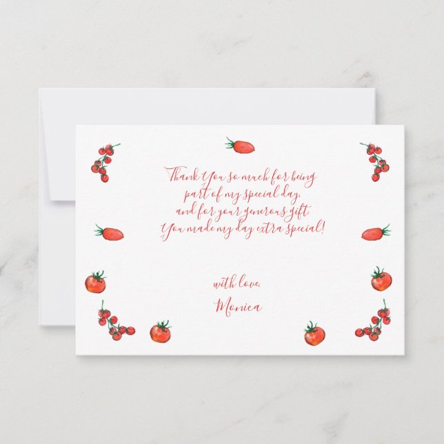 Slice of fun, first birthday thank you card (Front)