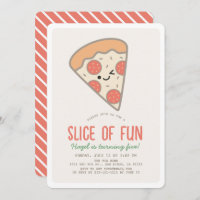 Slice of Fun Pizza Party Kawaii Birthday