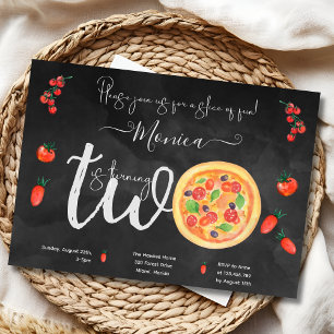 Slice of fun, second birthday invitation