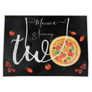 Slice of fun, second birthday large gift bag