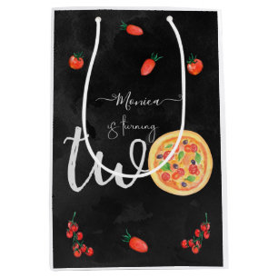 Slice of fun, second birthday medium gift bag