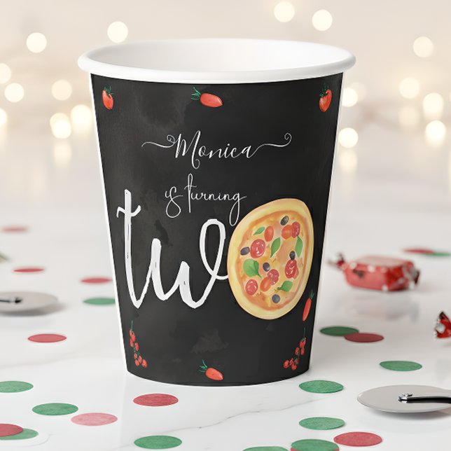 Slice of fun, second birthday paper cups (Creator Uploaded)