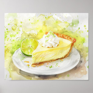 Slice of Key Lime Pie Poster