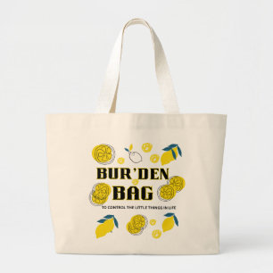 SLICE OF LEMON NATURAL COTTON JUMBO WOMEN'S TOTE