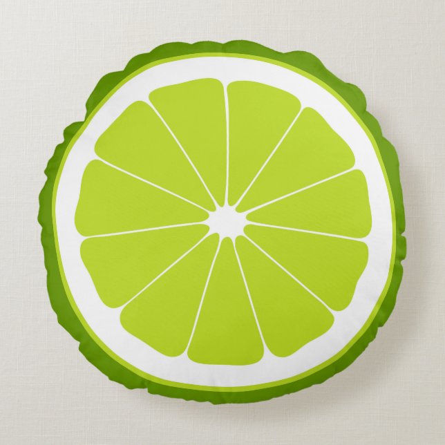 Slice Of Lime Round Cushion (Front)