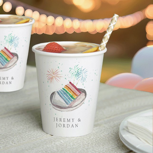 Slice of Love Personalised Couples Paper Cups (Creator Uploaded)