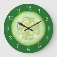 Slice Of Pickle Cucumber Kitchen Wall Clock