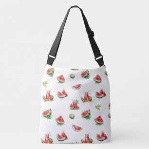  slice of ripe, juicy, red watermelon crossbody bag