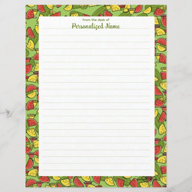 Slice of Sunshine Frame Lined Paper Sheet  (Front)