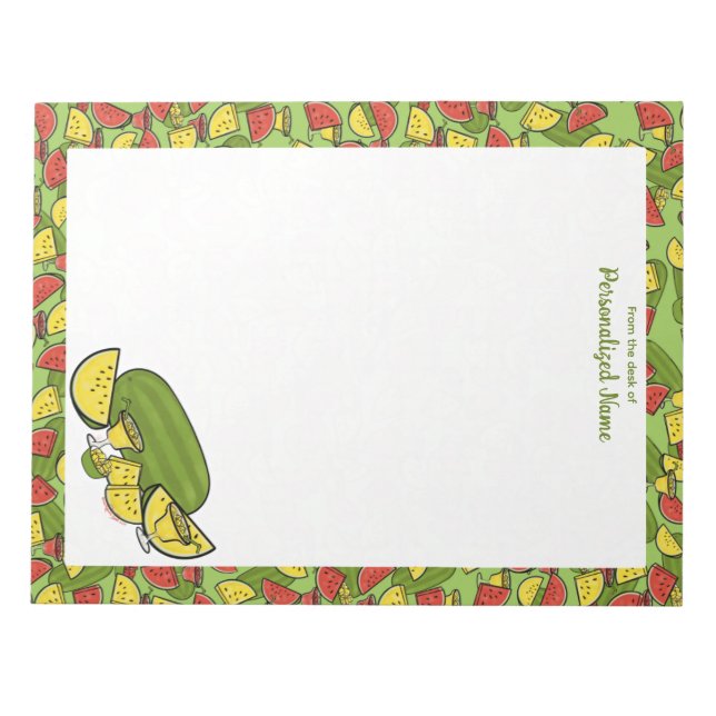 Slice of Sunshine Framed Yellow Unlined Notepad (Front)