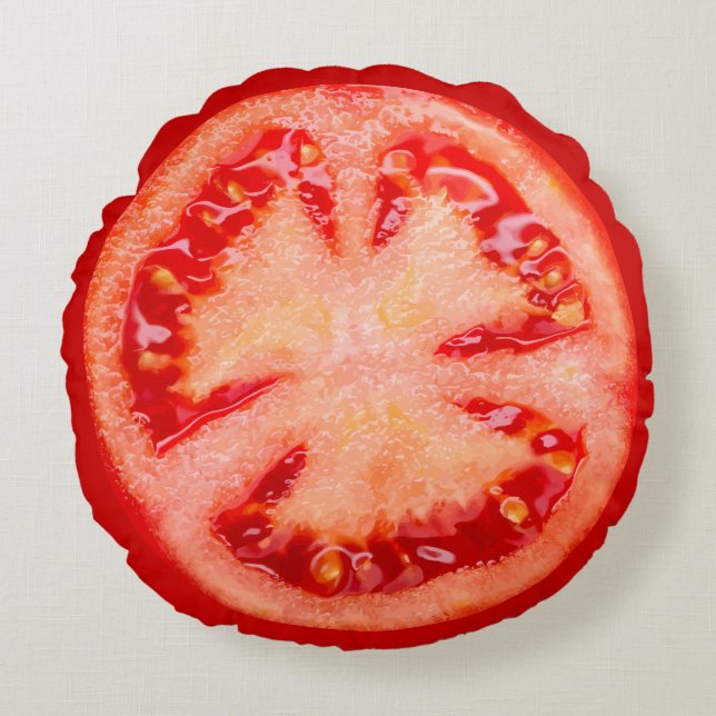 Slice Of Tomato Round Cushion (Front)