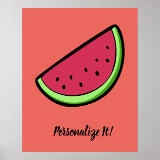 Slice of watermelon poster