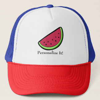 Slice of watermelon trucker hat