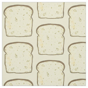 Slice of White Sandwich Bread Toast Bakery Food Fabric