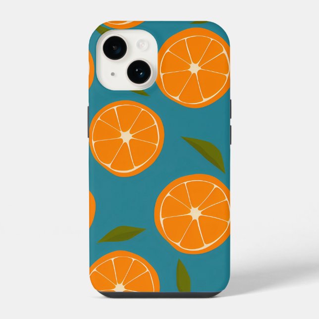 Slice Oranges Pattern Background  iPhone Case (Back)