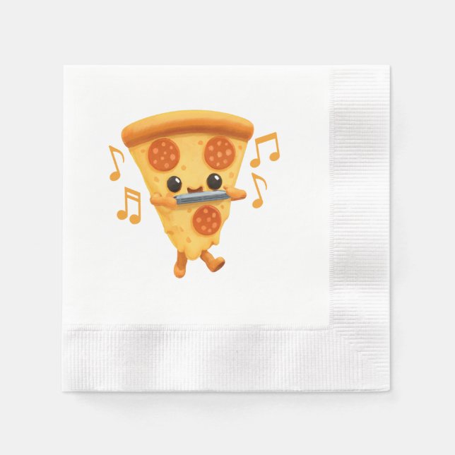 Slice Playing a Harmonica Cute Napkin (Front)