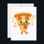 Slice Playing a Harmonica Postcard<br><div class="desc">Pizza Slice plays a harmonica.</div>