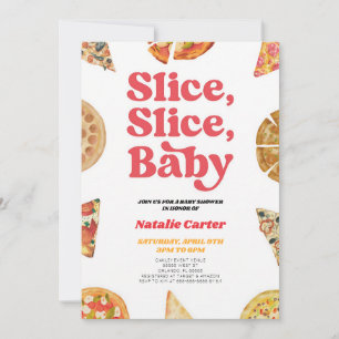 Slice Slice Baby Pizza Baby Shower Invitation