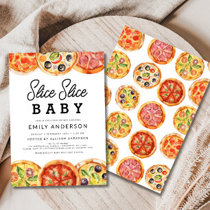 Slice Slice Baby Pizza Baby Shower Invitation