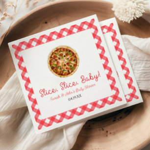 Slice, Slice, Baby! Pizza Baby Shower Napkin