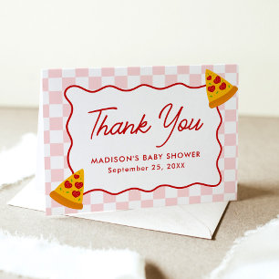 Slice Slice Baby Pizza Baby Shower Thank You Card
