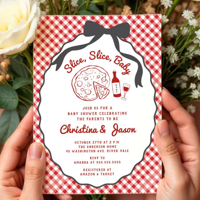 Slice Slice Baby Pizza Shower Invitation (Creator Uploaded)