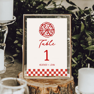 Slice Slice Baby Pizza Themed Party Table Number
