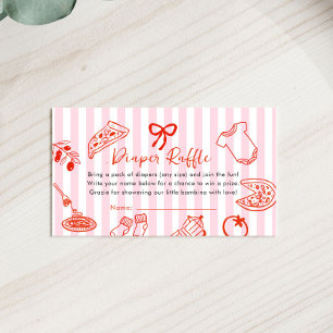 Slice Slice Baby Shower Diaper Raffle Enclosure Card