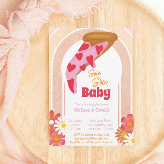 Slice Slice Baby Shower Pizza Party   Invitation (Creator Uploaded)