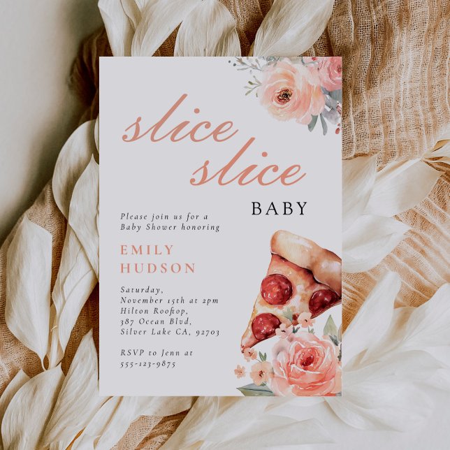 Slice Slice Pizza Baby Shower Invitation (Creator Uploaded)