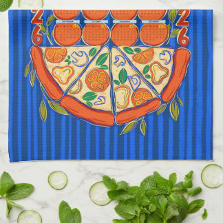 Slice up your schedule for 2026 calendar tea towel