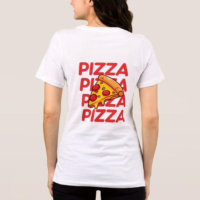 Slice Vibes Only | Funny Pizza Lover  Tri-Blend Shirt (Back)