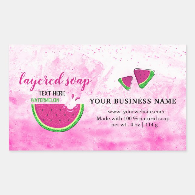Slice watermelon layered soap sticker (Front)