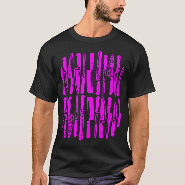 Sliced and Diced - Magenta on Dark T-Shirt (Front)