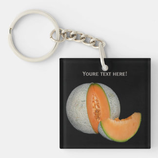 Sliced Cantaloupe Melon Key Ring