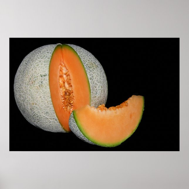 Sliced Cantaloupe Melon Poster (Front)